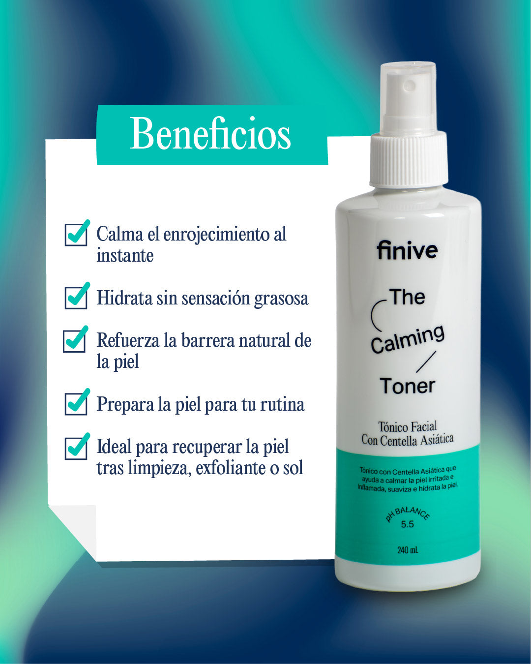 Tónico Facial Con Centella Asiática - 240ml