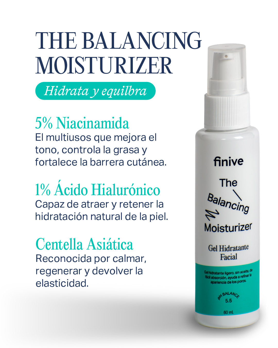 Gel Hidratante Facial Con Niacinamida - 60ml